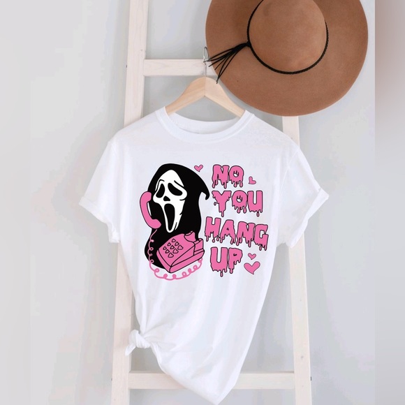 No you hang up scream valentines t-shirt unisex - Picture 1 of 3